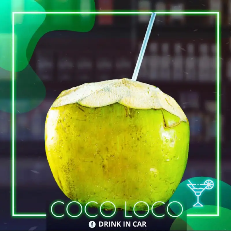 Coco Loco servido en coco natural