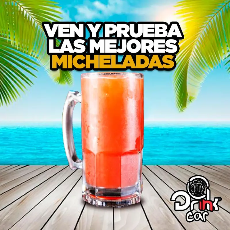 Michelada de Drink In Car en tarro escarchado